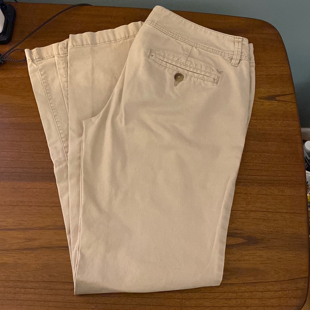 American Eagle bootcut khakis (size 6)